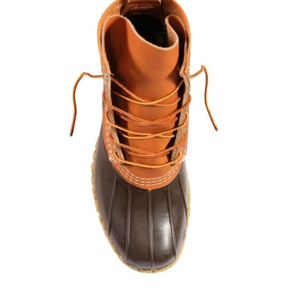 L.L. Bean Classic Tan Brown Women's 8" Leather Rubber Duck Boots Bean Boots 7 - Picture 3 of 4